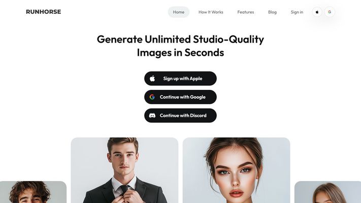 Runhorse AI Portrait Generator