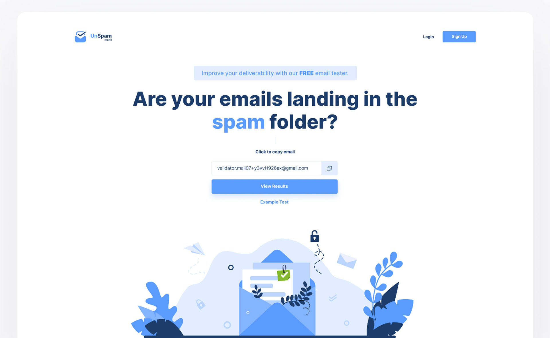 Free Email Newsletter Spam Test - Unspam.email - Check the email ...