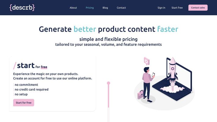 {descrb} | Generate high-converting product pages at scale.