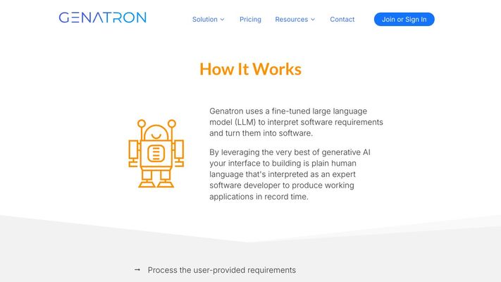 Genatron - Build apps using written requirements