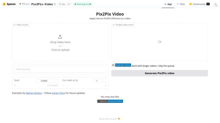 Pix2Pix Video - a Hugging Face Space by fffiloni