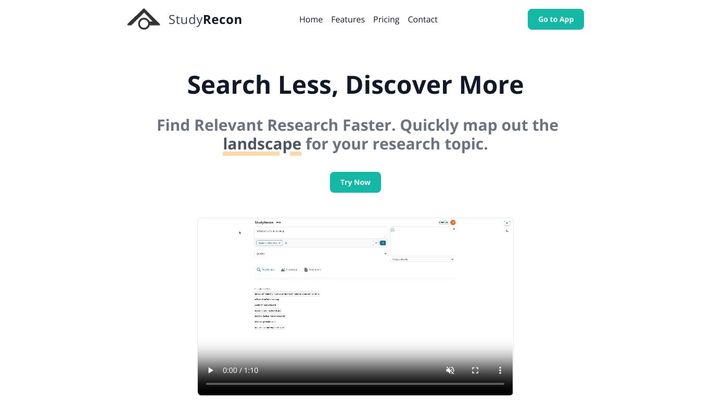 StudyRecon | Literature Review Tool