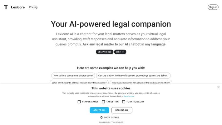 Lexicore - AI for Legal Practices