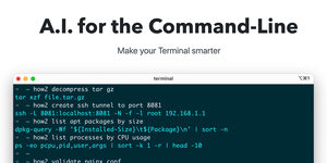 How2 uses AI models to suggest code and entire scripts, right in your Terminal.