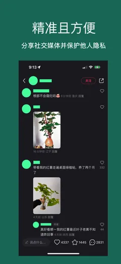 沉浸式打码 - 自定义超准确的 AI 头像 / 昵称自动打码工具。 导入一