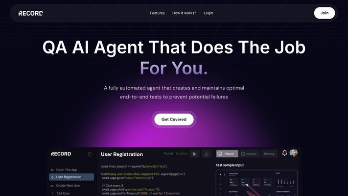 Record - QA AI agent as a service