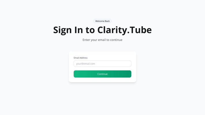 Clarity.Tube – Save Time with AI YouTube Summaries