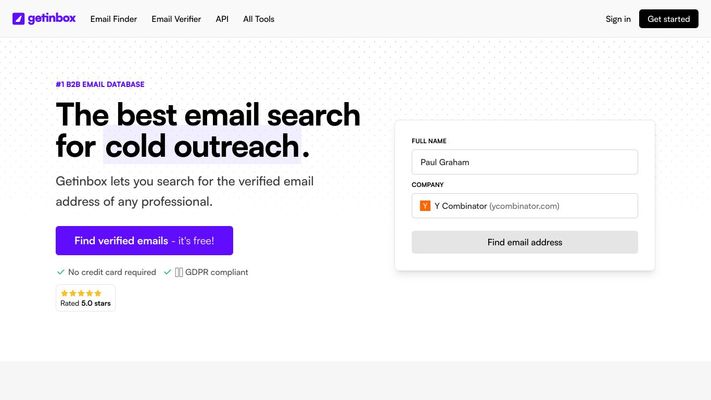 Getinbox | Email Search | Free B2B Email Database