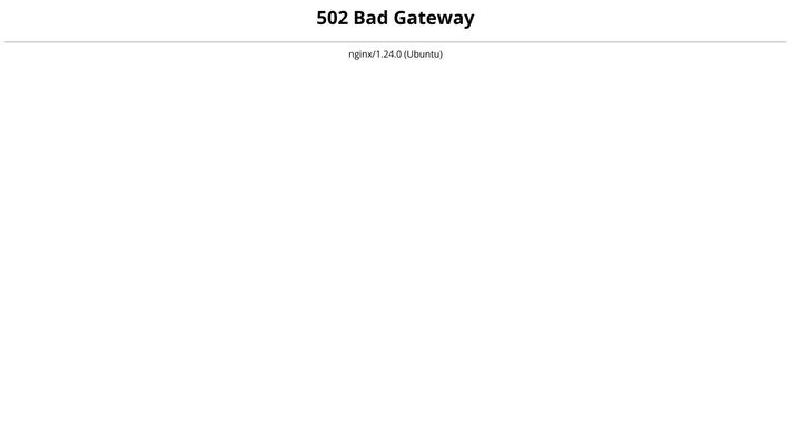 502 Bad Gateway