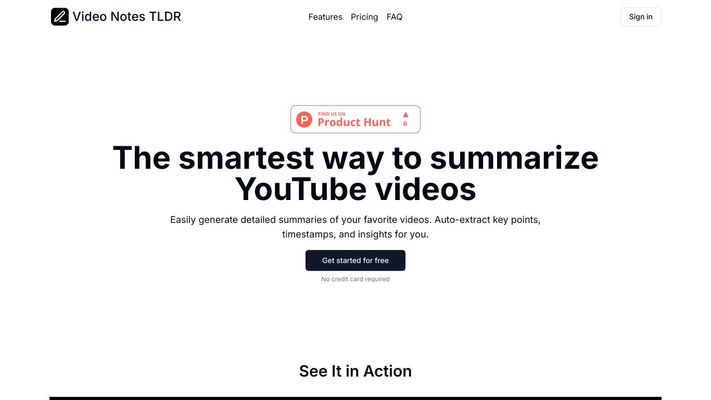 Video Notes TLDR: AI-Powered YouTube Video Note Generator