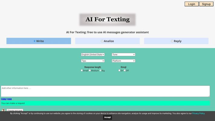 AI For Texting - Free AI Tool To Write, Reply, Analyze Messages