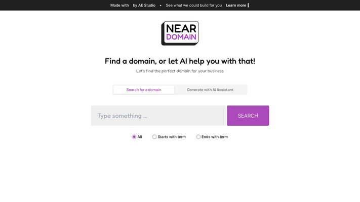 Near Domain - Discover a .com domain for your Website