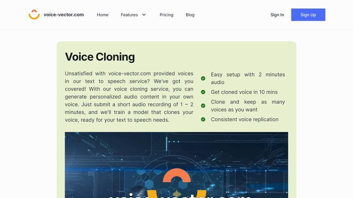 voice-vector.com - Voice Cloning, TTS & Speech Recognition | Pay Only for What You Use